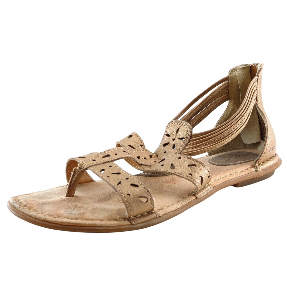 Born Concept Gladiator Gold Leather Women Shoes Size 7 Medium
